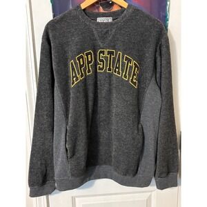 Know Wear App State Mountaineers Fleece Sweatshirt Mens Large Gray Crewneck